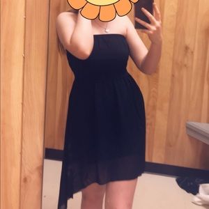 super cute black strapless dress